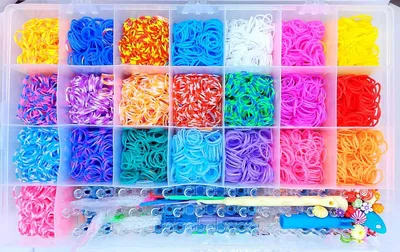 ᐉ Набор для плетения браслетов из резинок Fashion loom bands меняющих цвет  с аксессуарами 2400 шт. (70)