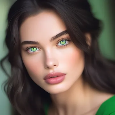 Мультяшная брюнетка с зелеными глазами - 72 фото