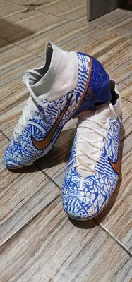 Футбольные бутсы Nike Phantom GX Elite FG голубые с носком - купить по цене  7990 руб. в Москве