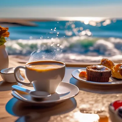Кофе возле моря - 71 фото