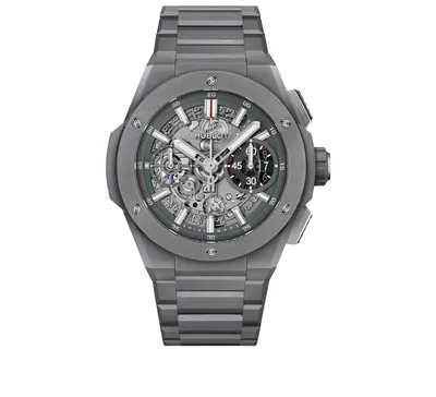 Часы Integrated Grey Ceramic HUBLOT Big Bang 451.FX.6923.FX, 42 мм,  керамика, хронограф | Mercury