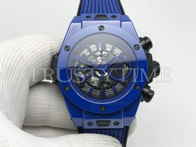 Точная копия часов Hublot Big Bang Unico Blue Magic 44mm 441.ES.5119.RX.  Купить в Москве. Арт: HB-0975.