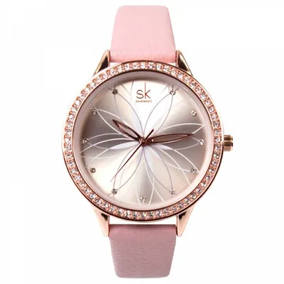 Купить Женские Часы наручные \"SK\", розовые 8853 ⌚️ по цене 850 грн |  Интернет-магазин Chasik