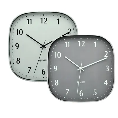Часы настенные Lacky, белые с черным 17114.63 под нанесение логотипа по  цене от 4650 руб: купить в Москве