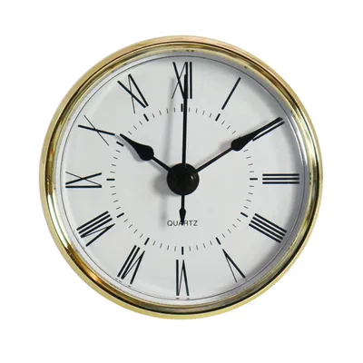 Настольные часы Рубин 3026-005, корпус черный с золотом Классика с римскими  цифрами, размеры 30х26 см - art-time