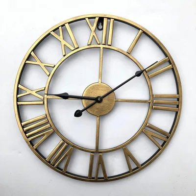 Часы настенные черные с римскими цифрами с механизмом плавного хода La Mer  GD172004 - интернет-магазин Дом времени
