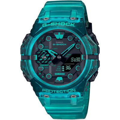 Мужские спортивные электронные японские часы G-Shock на солнечной батарейке  с bluetooth - Casio GA-B2100-1A1 - 18 990 руб. - в магазине в Самаре купить