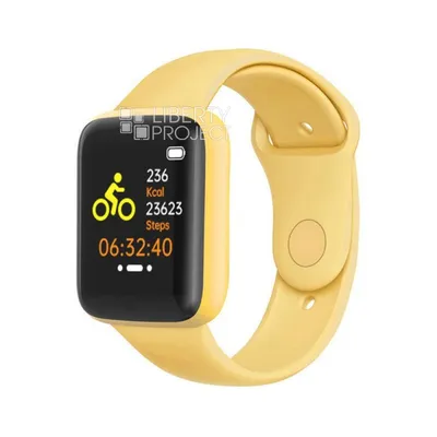 Умные часы MACARON Color Smart Watch активность/музыка/пульс/погода  (желтые) — купить оптом в интернет-магазине Либерти