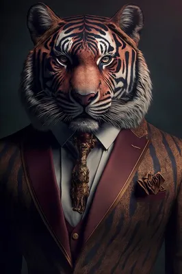 Человек тигр» — создано в Шедевруме