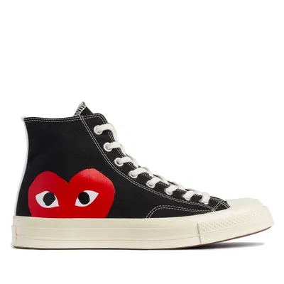 Comme des Garçons PLAY x Converse Red Sole Hi | Black | Canoe Club