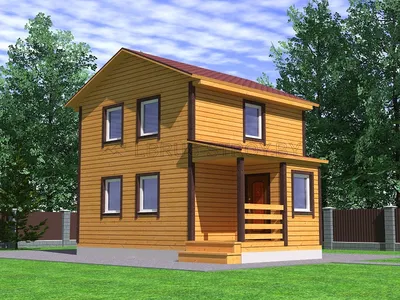Проект: Дачный дом 6х8 с мансардой. 66,5 м2 – цена, характеристики,  комплектация