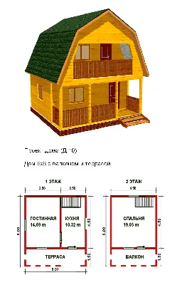 Дом 4 x 6 из бруса. Проект дачного дома, доступная стоимость. - YouTube