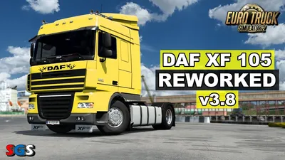 daf xf 105 6x2 2 axles flower trailer 3D Model in Truck 3DExport