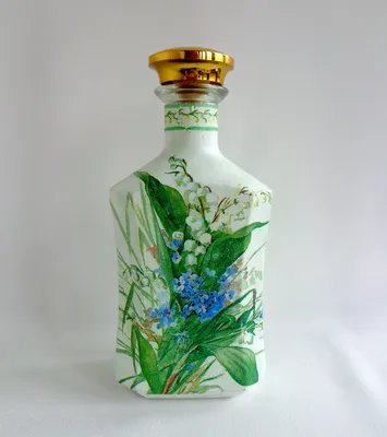 Декоративная бутылка ручной работы в технике декупаж \"Ландыши\"  (ID#1188440348), цена: 300 ₴, купить на Prom.ua