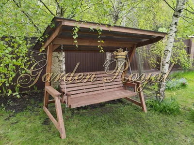 Качели деревянные садовые (качеля деревянная) \"Барон плюс\" (ID#1381668991),  цена: 8896.75 ₴, купить на Prom.ua