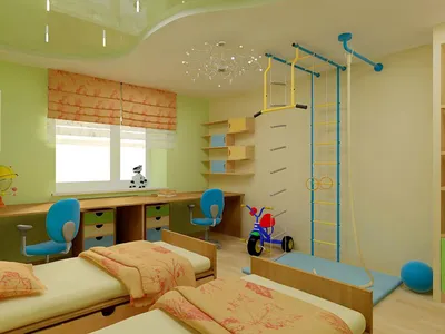 Детская мебель в комнату для двоих разнополых детей. Детская комната для  двух разнополых.