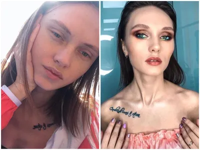 16 девушек показали, как преображается лицо после макияжа «без макияжа» /  AdMe