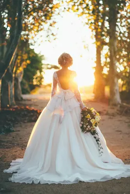 Свадебное платье со спины (68 фото)