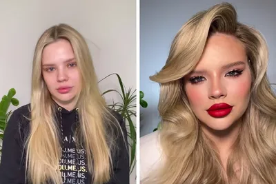 16 фото женщин до и после макияжа