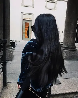 Аниме арт девушка с черными волосами - 46 фото