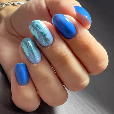 Накладные ногти для французского маникюра, простые красивые короткие  овальные ногти с дизайном «сделай сам», набор прессованных ногтей, синие,  белые, круглые, круглые | AliExpress