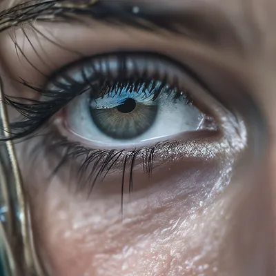 Глаза девушки ярко серыми глазами , …» — создано в Шедевруме