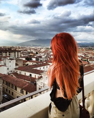 Фото девушек со спины с рыжими волосами фото