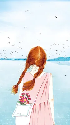 Женщина с рыжими волосами показана со спины. | Премиум Фото