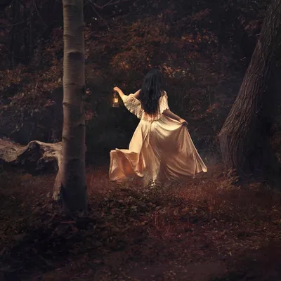 Девушка в лесу эстетика - 75 фото