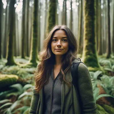 Девушка в лесу рисунок - 68 фото