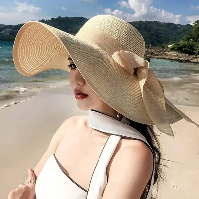 Девушка в шляпе на пляже (27 фото) - shutniks.com