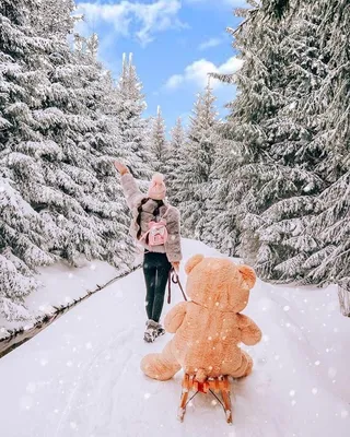 Фотографии со спины. Белокурая девушка с букетом снега зимой в лесу. Отдых  в холодное время. Ландшафт снега Стоковое Фото - изображение насчитывающей  перчатки, активизма: 208336044