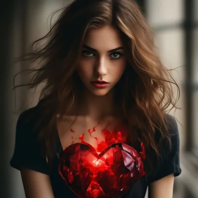 обнятое сердце девушки к стоковое изображение. изображение насчитывающей  сердце - 12469717