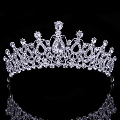 Диадема для невесты свадебная женская корона на голову - купить с доставкой  по выгодным ценам в интернет-магазине OZON (194346324)