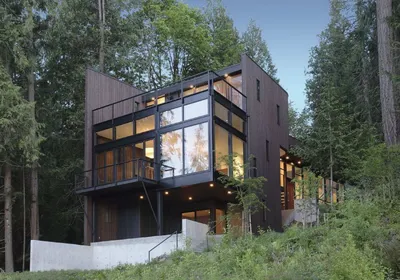 Лесной дом у озера в США - Блог \"Частная архитектура\"