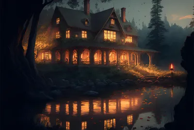 Уединенный дом в лесу у озера | Домашняя мода, Дом, Деревянный домик