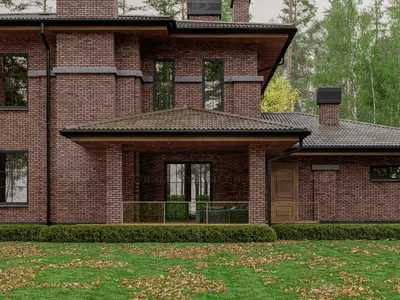 Двухэтажный дом «Суздаль» с фасадом из клинкерного кирпича | Проектирование  и строительство