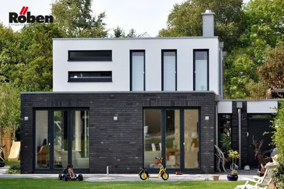 Одноэтажный дом с плоской кровлей в стиле минимализм | Клинкерный кирпич  Skriabin Ceramics - YouTube