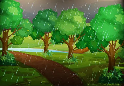 1. Ночной дождь в диком лесу - погода, природа, звуки филового дождя,  Motion Graphics Включая: лес и погода - Envato Elements