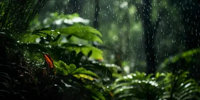 Дождь В Лесу Мокрые Листья На Переднем Плане Фон Картины И Капли Дождя В  Центре Внимания — стоковые фотографии и другие картинки Pinaceae - iStock