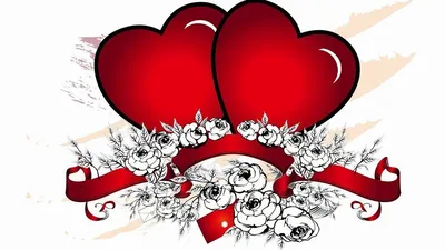 Два любящих сердца Два сердца красных и белых цветов Стоковое Фото -  изображение насчитывающей бутика, изолировано: 159862770