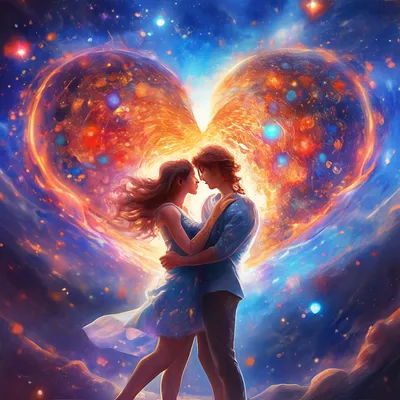 Картинка Два любящих сердца » Валентинки » Любовь » Картинки 24 - скачать  картинки бесплатно
