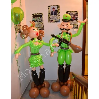 Плетеная фигура из шаров \"Школьники\" — купить в Москве в интернет-магазине  воздушных шаров ГдеРадость.ру