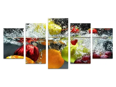 Купить HD фотографии свежие фрукты и овощи в воде холст живопись настенный  постер для дома, ресторана, кухни, декор для гостиной | Joom
