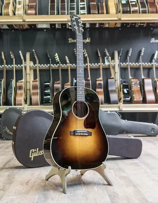 Электроакустическая гитара Gibson J-45 Standard Vintage Sunburst, полностью  из массива (ель/махагон) - купить в интернет магазине “Гитарный клуб”