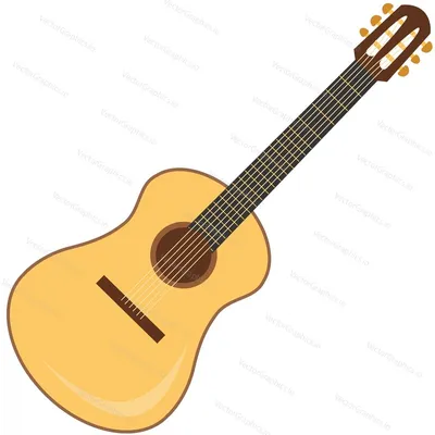 Рисунок гитары на белом плоском фоне | Премиум векторы