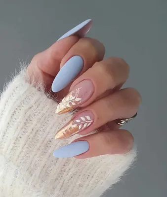 Blue French Manicure / Синий Френч / Маникюр - YouTube