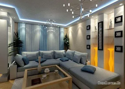 большой угловой диван в гостиной с лестницей Стоковое Изображение -  изображение насчитывающей украшение, жилище: 219301037