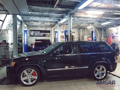 Сплиттер переднего бампера Tyrannos на Jeep Grand Cherokee WK2