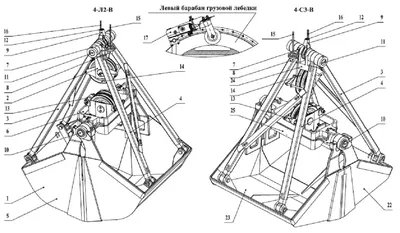 Грейфер 4-С3В 42-140000-000 для железнодорожных кранов КЖ-461, КЖ-462,  КЖ-561, КЖ-562, КЖ-662, КЖДЭ-16, КЖДЭ-25 купить по лучшим ценам в  Челябинске, Москве, Астане, Красноярске и по всей России. Цена - По  согласованию.